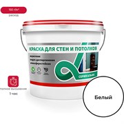 Акриловая водно-дисперсная краска для стен и потолков ALFAVIT Альфа