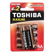 Алкалиновый элемент питания Toshiba LR6 RED 6/card