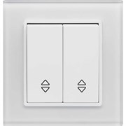 Реверсивный двухклавишный выключатель Vesta Electric Exclusive White