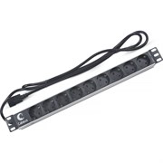 Горизонтальный блок розеток Cabeus PDU-9P-2IEC