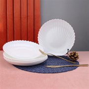 Тарелка Arya Home arya shell глубокая, из опалового стекла