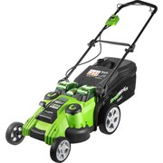 Аккумуляторная газонокосилка GreenWorks TwinForce