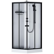 Душевая кабина AM.PM X-Joy Square 90x90, профиль матовый черный, стекло прозрачное