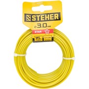 Леска для триммера STEHER 3.0 мм; 15 м; звезда
