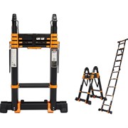 Телескопическая лестница-стремянка WORKY black max 2,5м/5м 12 ступеней
