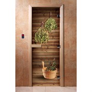 Дверь для бани DoorWood Фотопечать
