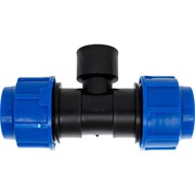 Компрессионный тройник для ПЭ труб Lammin Lm34012251525