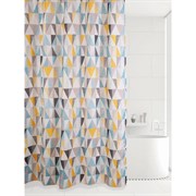 Штора для ванной комнаты Bath Plus Triangular Scrawl khaki tone