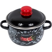 Сферическая эмалированная кастрюля appetite Chilli
