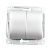 Двухклавишный переключатель Systeme Electric Алюминий сх.6, 10АХ