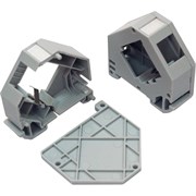 Бокс на DIN-рейку для установки модуля типа Keystone LANMASTER LAN-DRF-10K/BX-GY
