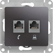 Механизм двойной розетки Systeme Electric Glossa