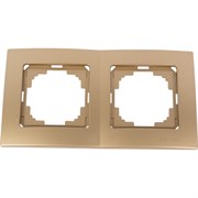 Двухместная рамка Nilson Touran metallic