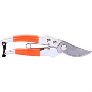 Секатор плоскостной Добросад 8" (20см) "Дачник" гальваническое покрытие, алюминиевые комбинированный ручки