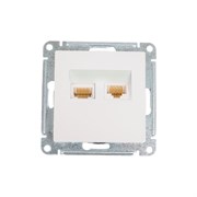 Двухместный механизм компьютерной розетки Systeme Electric AtlasDesign