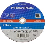 Отрезной корундовый круг по металлу RAWLPLUG RT-CDM-230/19