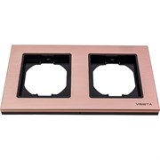 Двухместная рамка Vesta Electric Exclusive Champagne Metallic