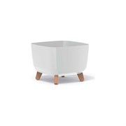 Кашпо на ножках Prosperplast DGQL300 S449 GRACIA SQUARE 29х29х22 см, белое