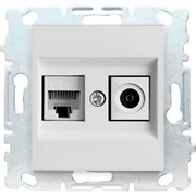 Двойная розетка для сетевого кабеля LAN + TV Vesta Electric Roma