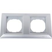 2-местная рамка Vesta Electric Roma Silver