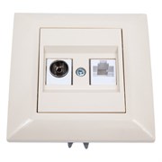 Розетка для сетевого кабеля LAN + TV Vesta Electric Roma