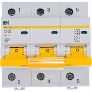 Модульный автомат IEK ВА 47-100 3п, C 100А, 10 кА