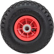 Пневматическое колесо TOR PR 1805 пластиковый обод, симметричная ступица, шарикопшипник (260 мм, ось 20 мм, 3.00-4)