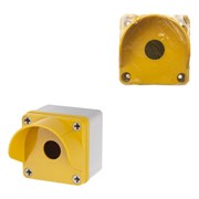 Корпус TDM КП101 c козырьком для кнопок 1 место IP66 ABS желтый