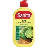 Гель для мытья посуды от засохшей пищи и жира Sanita 27858