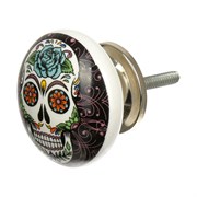 Керамическая ручка для мебели BlumenHaus Череп