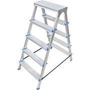 Алюминиевая двухсторонняя стремянка LadderBel 5 ступеней STR2-AL-5