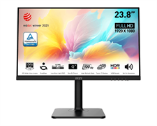 Монитор LCD 23.8'' 16:9 1920х1080(FHD) IPS, nonGLARE, 100 Hz, 300 cd/m2, H178°/V178°, 1000:1, 16.7M, 1ms, HDMI, USB-C, Height adj, Pivot, Tilt, Swivel, Speakers, 1Y, Black