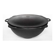 Чугунный казан Davr Metall казан8(круг)+крыш(садж)8л