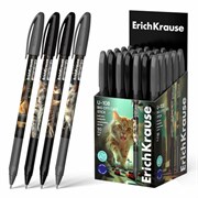 Ручка шариковая масляная ERICH KRAUSE U-108 "Stick Big City Cats", СИНЯЯ, узел 1 мм, линия 0,5 мм, 63103
