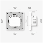 Выключатель (трехклавишный) Moes ZigBee Smart Switch серый модели SR-ZS
