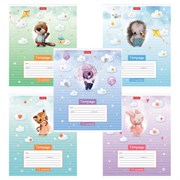 Тетрадь 12 л., HATBER линия, обложка картон, "Маленькие мечтатели" (микс в спайке), 086149, 12Т5В2