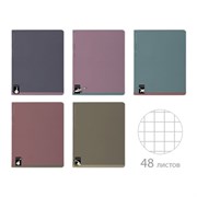 Тетрадь А5, 48 л., BRUNO VISCONTI, скоба, клетка, Soft-Touch, "Гуси" (5 видов), 7-48-1372