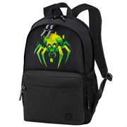 Рюкзак BRAUBERG FASHION CITY универсальный, 2 отделения, "Green Spider", черный, 46х31х15 см, 273839