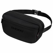 Сумка на пояс HEIKKI RIO (ХЕЙКИ) регулируемый ремень, черная, 28х16х9 см, 273886