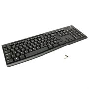 Клавиатура беспроводная LOGITECH K270, USB, 104 клавиши + 8 дополнительных клавиш, мультимедийная, черная, 920-003757