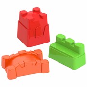 Формочки для песка "Крепость", набор 3 шт, размер единицы 9,5x8,5x2 см, НОРДПЛАСТ, 81