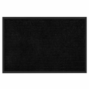 Коврик придверный 60х90 см, ЧЕРНЫЙ, влаго-грязезащитный, 430 г/м2, ребристый, ЛЮБАША СТАНДАРТ, 701034