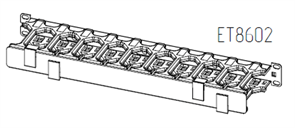Горизонтальный кабельный организатор Systeme Electric, серия Excelente, 1U, пластиковые пальцы, c крышкой