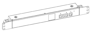 Rack In-Line Meter, Systeme Electric, Uniprom series, 3P, 32A, inlet IEC 309, outlet IEC 309