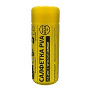 Салфетка синтетическая PVA-замша 43x32 см, в тубе, желтая, для авто, дома и офиса, ГРАНДМАСТЕР, 609975