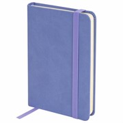 Скетчбук, слоновая кость 140 г/м 90х140 мм, 80 л., КОЖЗАМ, резинка, BRAUBERG ART CLASSIC, пастель сиреневый, 116875