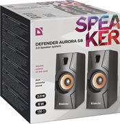 Акустическая 2.0 система Defender 65408 Aurora S8 черный, 8 Вт, питание от USB
