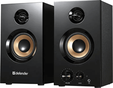 Акустическая 2.0 система  Defender 65419 Aurora S20 20 Вт, деревянный корпус, 230В