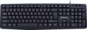 Проводная клавиатура Defender 45164 Concept HB-164 RU,черный,104+FN,1.8м