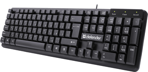 Проводная клавиатура Defender 45559 Symbol HB-559 RU,черный,104 кн,1.5м